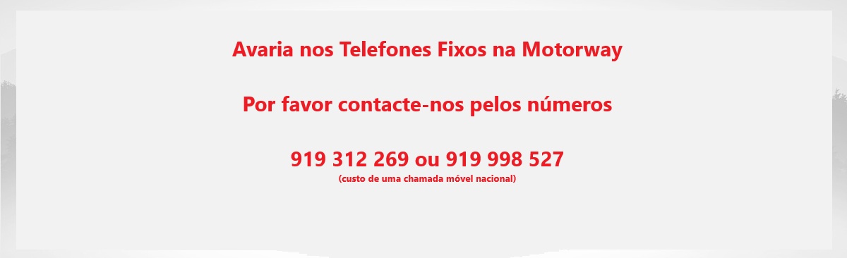 Avaria no serviço de telefones fixos da Motorway